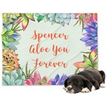Succulents Dog Blanket - Large (Personalized)