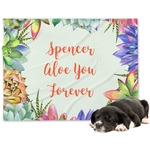 Succulents Dog Blanket (Personalized)