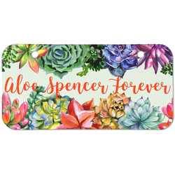Succulents Mini/Bicycle License Plate (2 Holes) (Personalized)