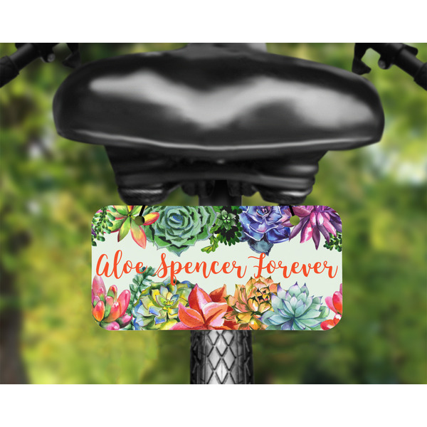 Succulents Mini License Plate on Bicycle - LIFESTYLE Two holes