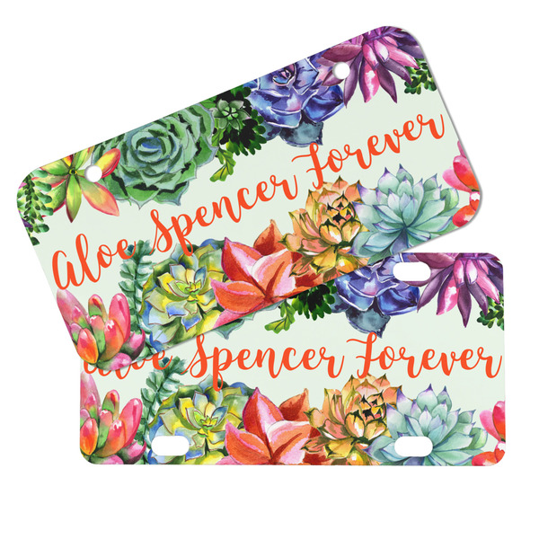 Succulents Mini License Plates - MAIN (4 and 2 Holes)