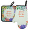 Succulents Left Oven Mitt & Pot Holder Set w/ Name or Text