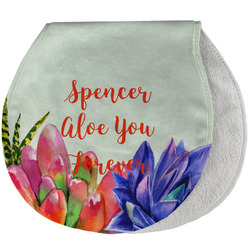 Succulents Burp Pad - Velour w/ Name or Text