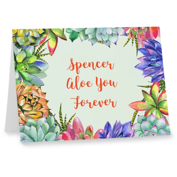 Custom Succulents Note cards (Personalized)