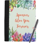 Succulents Notebook Padfolio - Large w/ Name or Text
