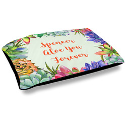 Succulents Outdoor Dog Bed - Large (Personalized)