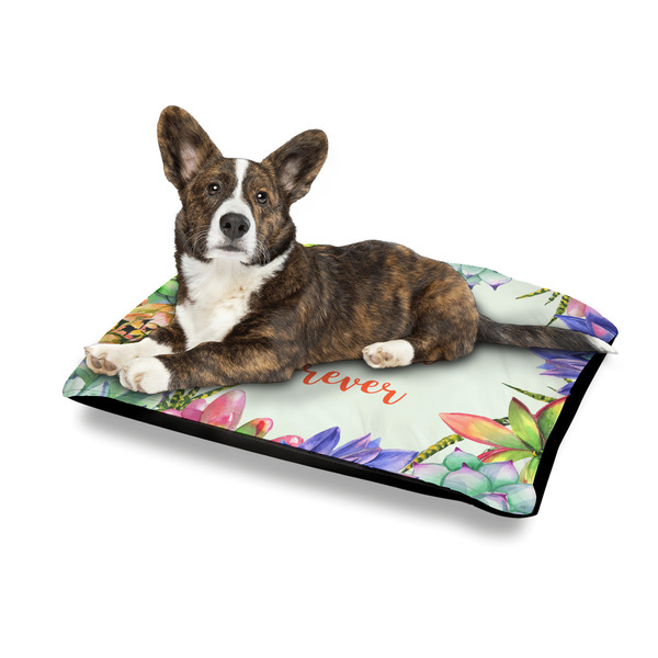 Succulents Outdoor Dog Beds - Medium - IN CONTEXT