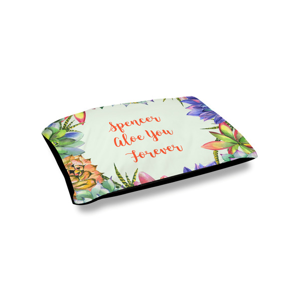 Custom Succulents Outdoor Dog Bed - Small (Personalized)