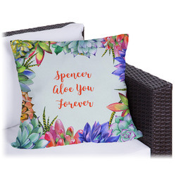 Succulents Outdoor Pillow (Personalized)