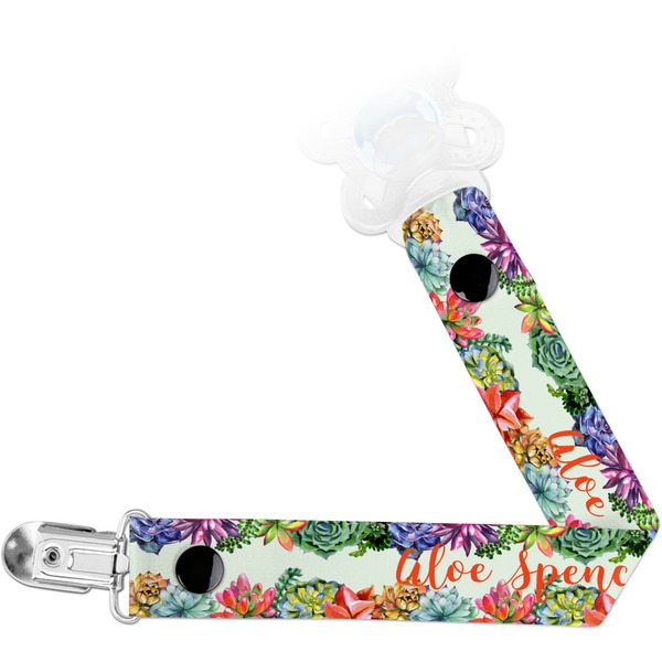 Custom Succulents Pacifier Clip (Personalized)