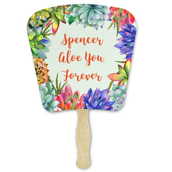 Custom Succulents Paper Fan (Personalized)
