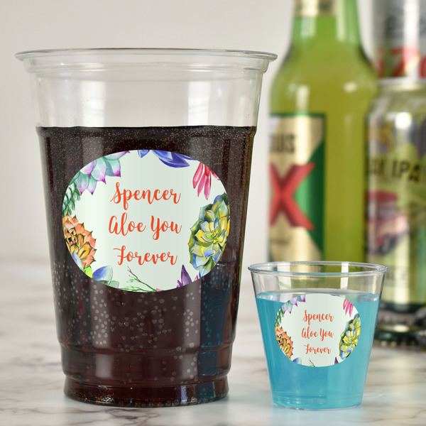 Succulents Party Cups - 16oz - In Context