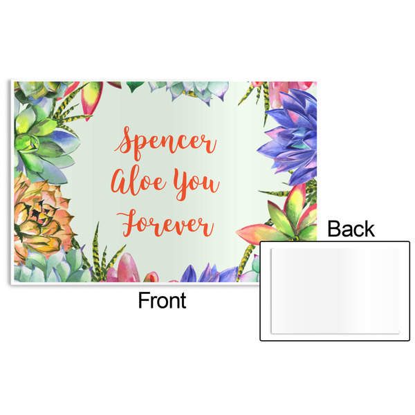 Succulents Disposable Paper Placemat - Front & Back