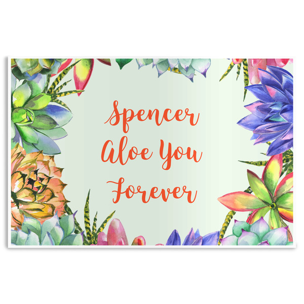 Custom Succulents Disposable Paper Placemats (Personalized)