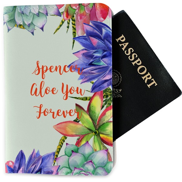 Custom Succulents Passport Holder - Fabric (Personalized)