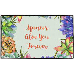 Succulents Door Mat - 60"x36" (Personalized)