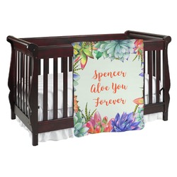 Succulents Baby Blanket (Personalized)