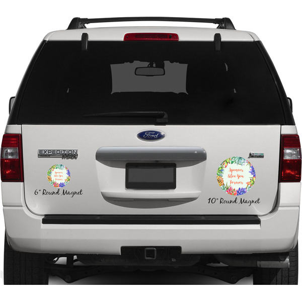 Succulents Personalized Car Magnets on Ford Explorer