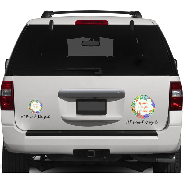 Succulents Personalized Car Magnets on Ford Explorer