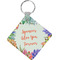 Succulents Diamond Plastic Keychain w/ Name or Text