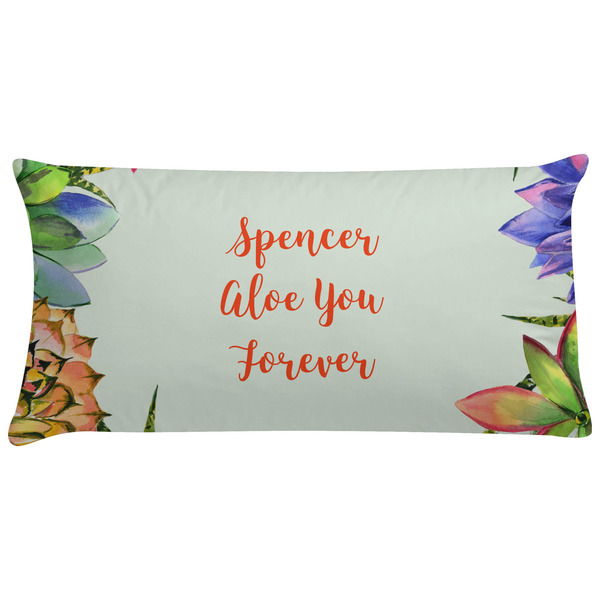 Custom Succulents Pillow Case - King (Personalized)