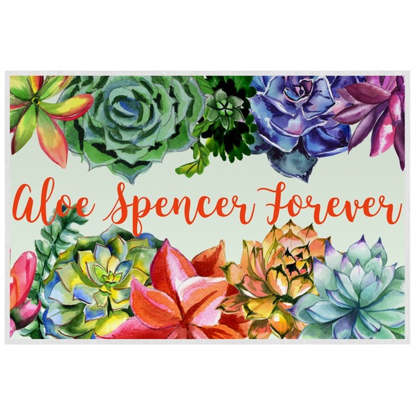 Succulents Personalized Placemat (Back)
