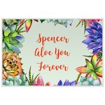 Succulents Laminated Placemat w/ Name or Text