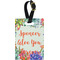 Succulents Plastic Luggage Tag - Rectangular w/ Name or Text