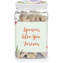 Succulents Dog Treat Jar (Personalized)