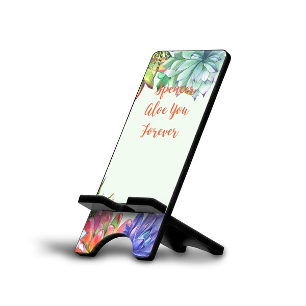 Custom Succulents Cell Phone Stand (Large) (Personalized)