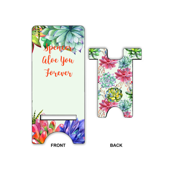 Succulents Phone Stand - Front & Back