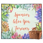 Succulents Outdoor Picnic Blanket (Personalized)
