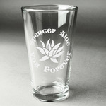Succulents Pint Glass - Engraved (Single) (Personalized)