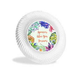 Succulents Plastic Party Appetizer & Dessert Plates - 6" (Personalized)