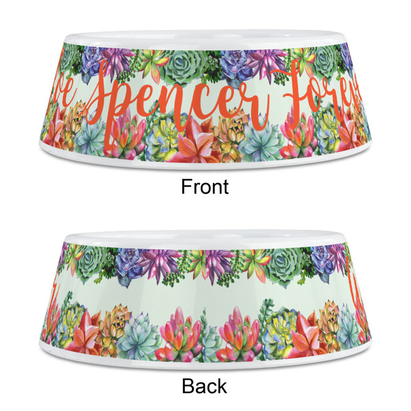 Succulents Plastic Pet Bowls - Medium - APPROVAL