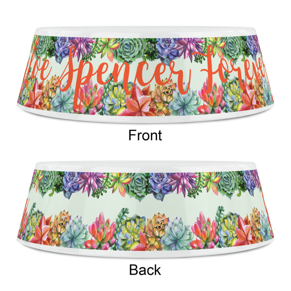 Succulents Plastic Pet Bowls - Small - APPROVAL