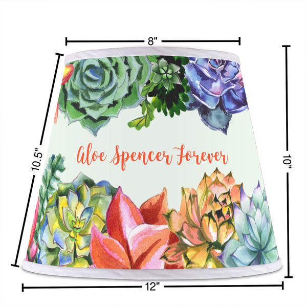 Succulents Poly Film Empire Lampshade - Dimensions
