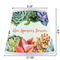 Succulents Poly Film Empire Lampshade - Dimensions