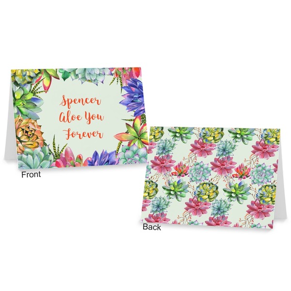 Succulents Postcard - Front and Back