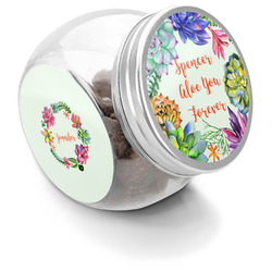 Succulents Puppy Treat Jar (Personalized)