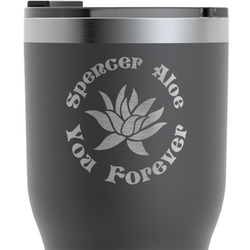 Succulents RTIC Tumbler - Black - Engraved Front & Back (Personalized)