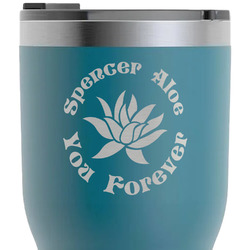 Succulents RTIC Tumbler - Dark Teal - Laser Engraved - Double-Sided (Personalized)