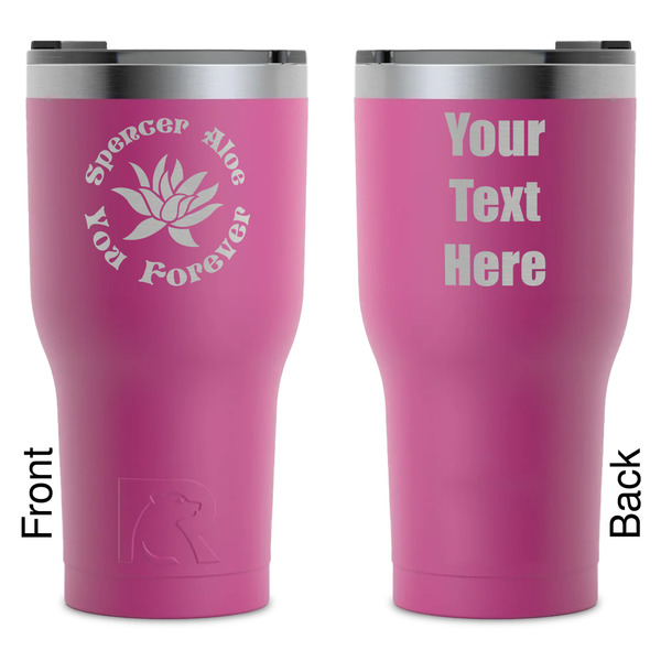 Custom Succulents RTIC Tumbler - Magenta - Laser Engraved - Double-Sided (Personalized)