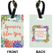 Succulents Rectangle Luggage Tag (Front + Back)