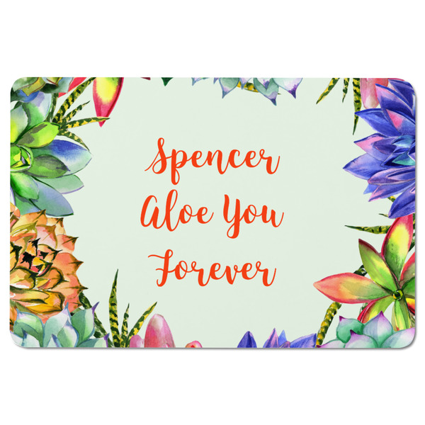 Succulents Rectangular Fridge Magnet - FRONT