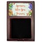 Succulents Red Mahogany Sticky Note Holder - Flat
