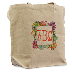 Succulents Reusable Cotton Grocery Bag (Personalized)
