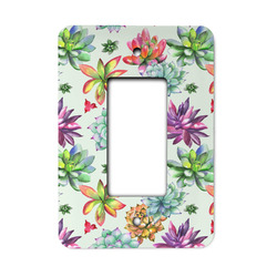 Succulents Rocker Style Light Switch Cover - Single Switch