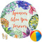 Succulents Round Beach Towel (Personalized)