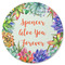 Succulents Round Rubber Backed Coaster (Personalized)